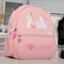 Alista Roze Rugzak voor balletspullen met Ballerina print