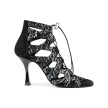 Portdance PD804 Dansschoenen Zwart-Grijs Slangenprint