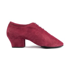 Portdance PD008 Bordeaux Nubuck Glam Latin Dansschoenen