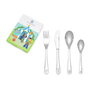 Zilverstad Kinderbestek 4-delig Circus