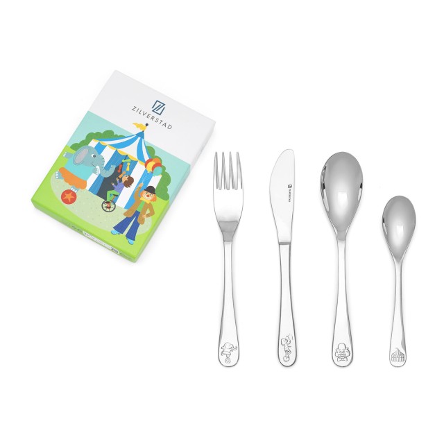 Zilverstad Kinderbestek 4-delig Circus