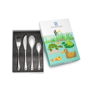 Zilverstad 4259070 Kinderbestek Vijverdieren 4-delig