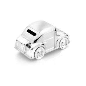 Zilverstad Spaarpot Auto zilver kleur