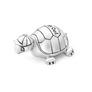 Zilverstad Tanden en Haarlokdoosje Schildpad zilver kleur