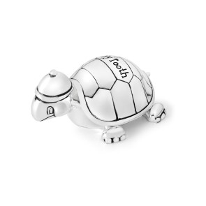 Zilverstad Tanden en Haarlokdoosje Schildpad zilver kleur