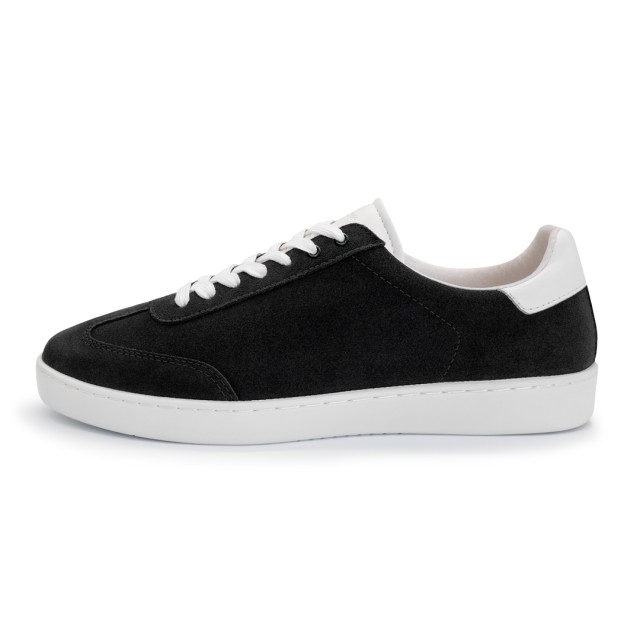 Suny Anna Kern 7015 Geitensuède Zwarte Danssneakers met Volledig Zool