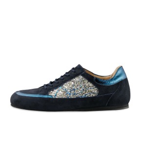 Werner Kern Carol Danssneakers voor Dames - Blauw met Zilveren glitter elementen