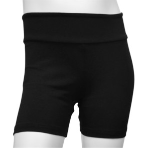 Papillon zwarte Katoen Hotpants met omslagband "DANCE" 24PK3007