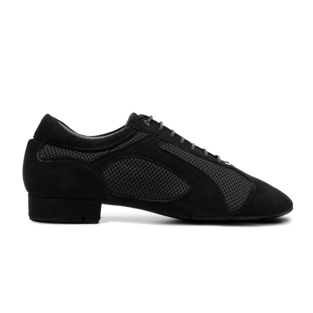 PD VICTOR DA SILVA Zwart Nubuck Mesh heren Dansschoenen