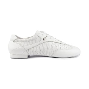 Portdance PD010 FASHION Witte Dames dansschoenen met Suède zool