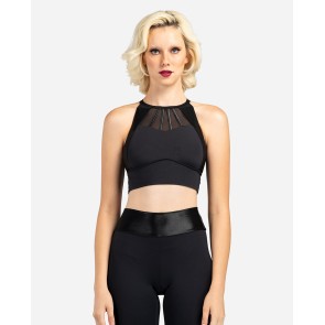 LULLI Lulli LUF692 Dames Hoge Hals Crop Top Sienna