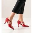 Werner Kern Ines dames dansschoenen met dichte neus van rood leer punt neusje