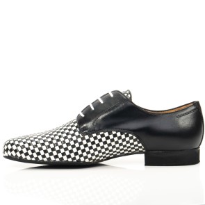 Zwart-Wit Leer heren dansschoenen voor tango Nueva Epoca Cordoba
