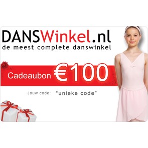 Danswinkel cadeaubon 100 Euro