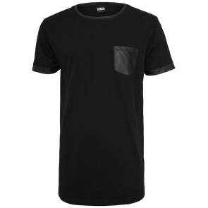 Urban Classics Long Shaped Leather Imitation Tee