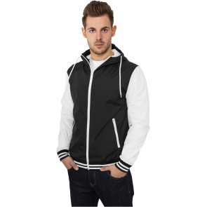 Urban Classics University Windbreaker Zwart-Wit