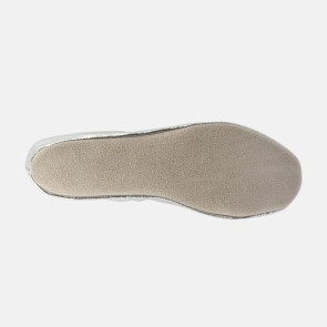 Rumpf 0051 zilveren buikdans schoenen met doorlopende suede zool