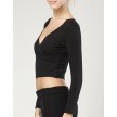 Temps-Danse-Vidy-dames-overslag-vest-lange-mouwen-zwart-zijkant