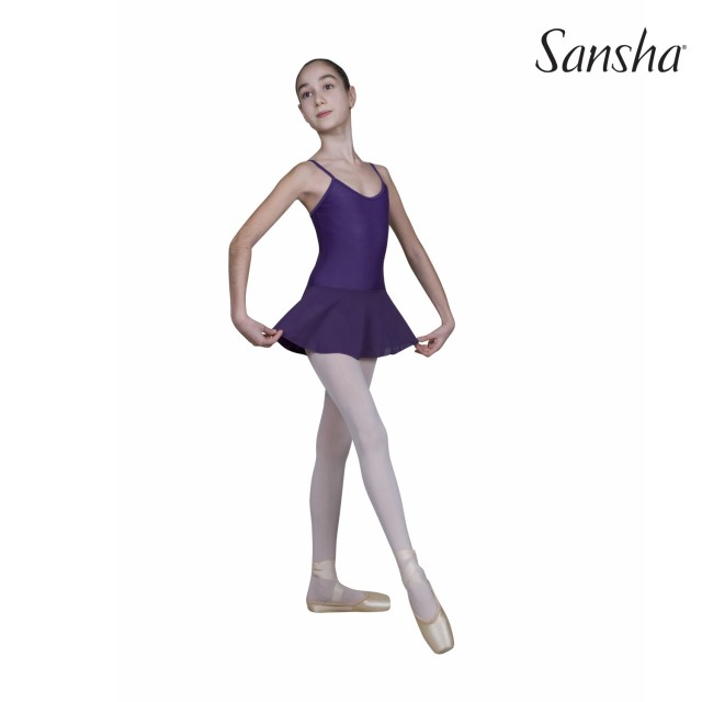 Sansha Balletpak Paars met Rokje voor Kinderen