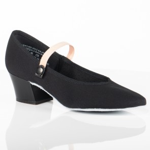 Capezio Academy Character Dansschoenen voor Dames N4561W zwart canvas