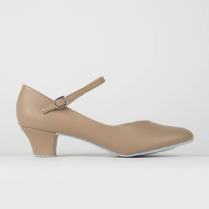 So Danca CH791 Dansschoenen Met Suède Zool 35 mm Hak beige