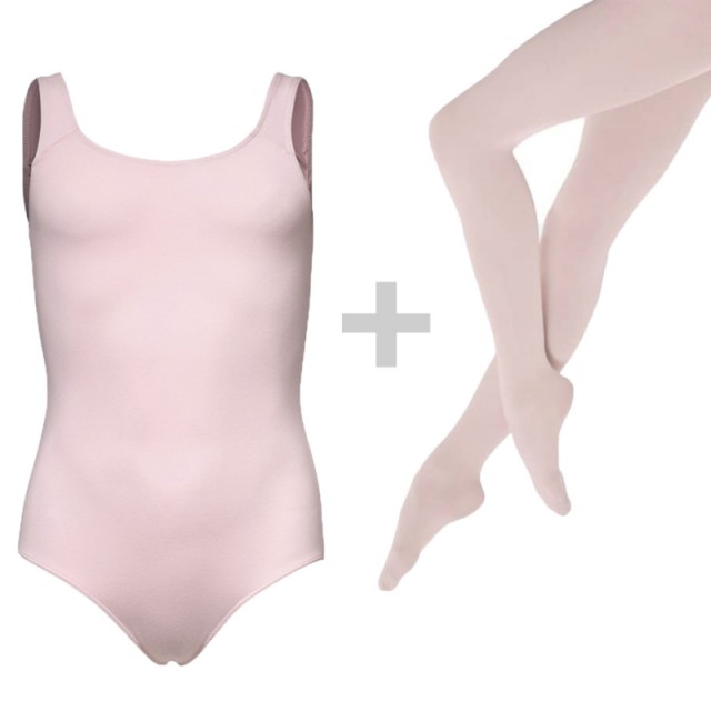 Alista Balletkleding setje 4 met roze balletpakje Papillon en balletpanty