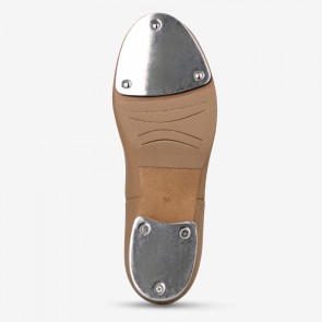Bloch S0321 dames lederen tapschoenen met vetersluiting beige tap ijzers