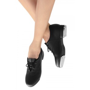Bloch S0321 dames lederen tapschoenen met vetersluiting zwart 