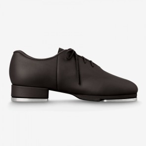 Bloch S0321 dames lederen tapschoenen met vetersluiting zwart zijkant 