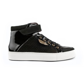Portdance PD HH 001 Zwarte Hoge Danssneaker met Suede Zool