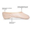 Alista Tradition Leren Balletschoenen Splitzool meisjes zalm roze