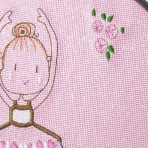 Katz kb102 roze balletkoffer voor meisjes met ballerina print