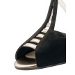 Werner Kern Holly dames dansschoenen elegant ladder bandjes t-bandje open teen zwart goud