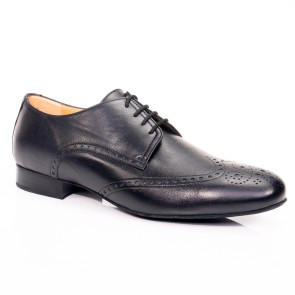 Anna Kern 6642 Imperia zwarte Heren dansschoenen met geperforeerde details
