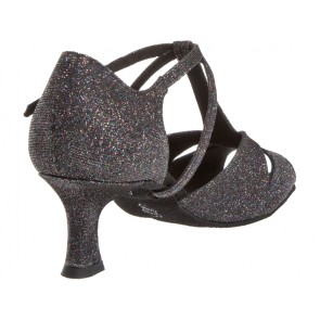 Diamant 182-077-511 latin dansschoenen glitter zilver suede zool 