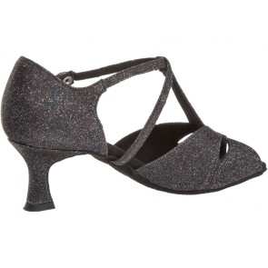 Diamant 182-077-511 latin dansschoenen glitter zilver zijkant 