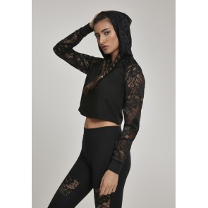 Urban Classics Dames Korte Kanten Hoody
