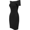 Urban Classics Ladies Off Shoulder Rib Dress zwart