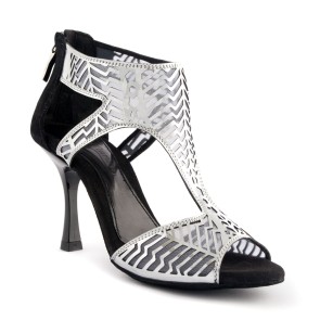 Portdance PD813 Pro Dames salsaschoenen met zilver
