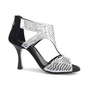 Portdance PD813 Pro Dansschoenen Zilver/Zwart Nubuck