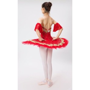 Sansha Passion Rode Professionele Tutu Achterkant