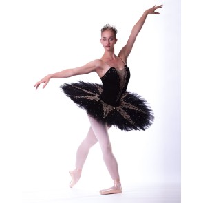 Sansha L'Etoile Zwart met Gouden Professionele Tutu