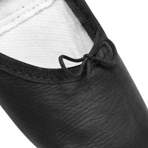 Rumpf 1001 zwart Balletschoenen van leer met strikje