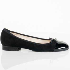 Werner Kern Garda dansschoenen voor dames - Ballerina model zwart Lakleer en Suede
