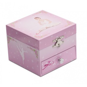 Katz Kleine roze Juwelendoos voor meisjes met ballerina als cadeautje 