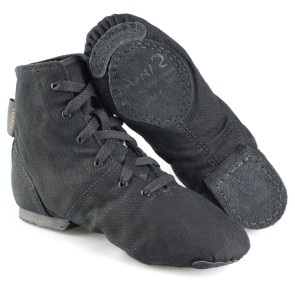 Sansha Hoge dansschoenen SOHO JB3C in canvas voor moderne dans en jazzdans zwart
