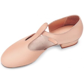 Bloch S0407L griekse sandaal met hak roze elastische sluiting 