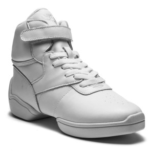 Rumpf Hoge Danssneaker Wit Leer - Urban, Zumba, Hiphop Sneaker - Splitzool - Unisex -  1500
