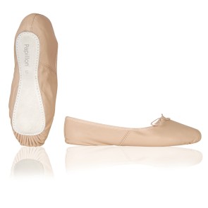 Papillon Kinder Balletschoenen met Doorlopende Zool Canvas PK1010 wit Uitverkoop