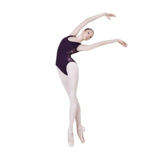 Balletpak met brede schouderbandjes - Lage ronde rug - Taille van gaas - Meryl/Lycra - Voor dames - Sansha Malena